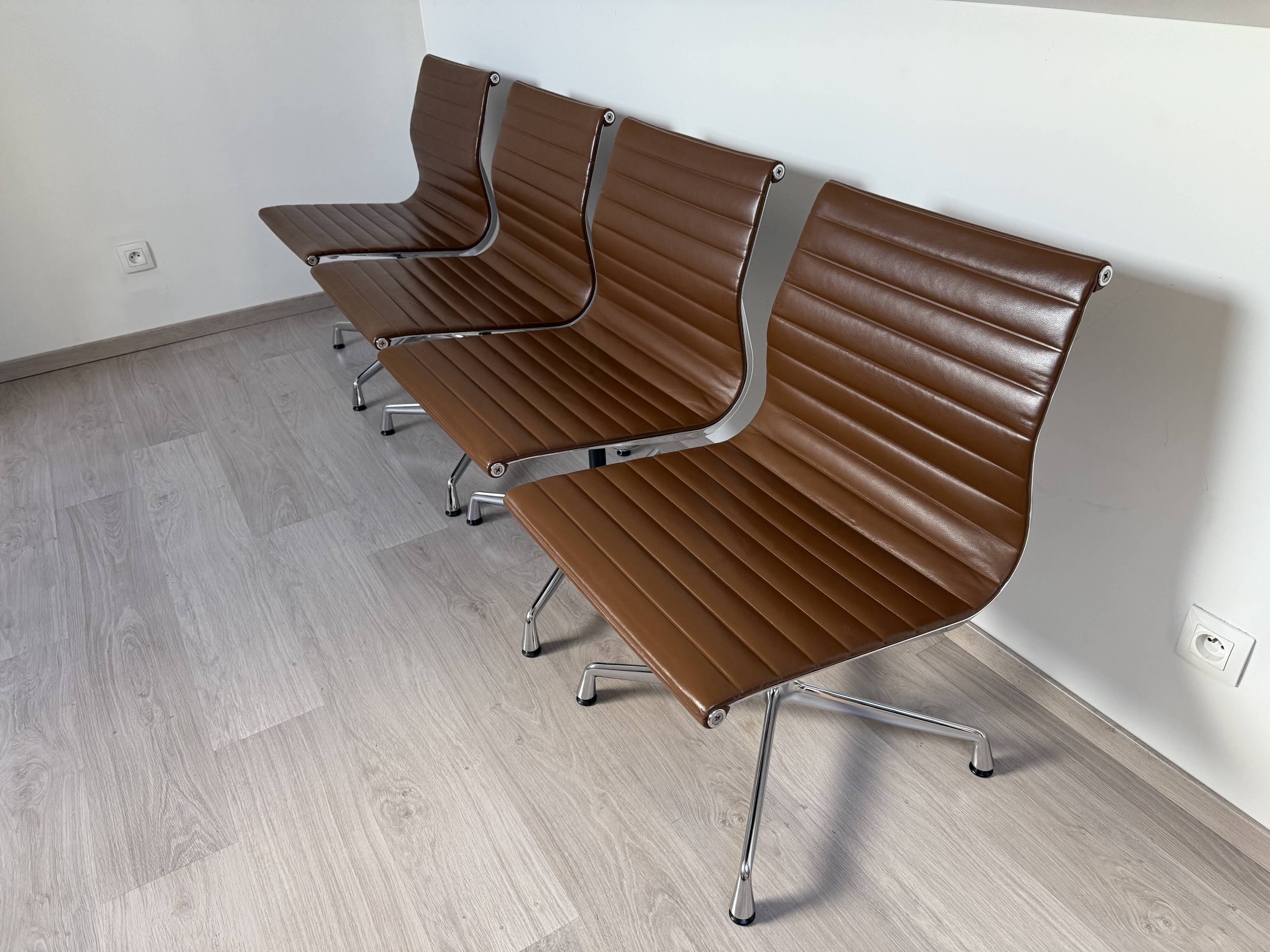 Set of 4 Eames EA105 Vitra armchairs from 2007
