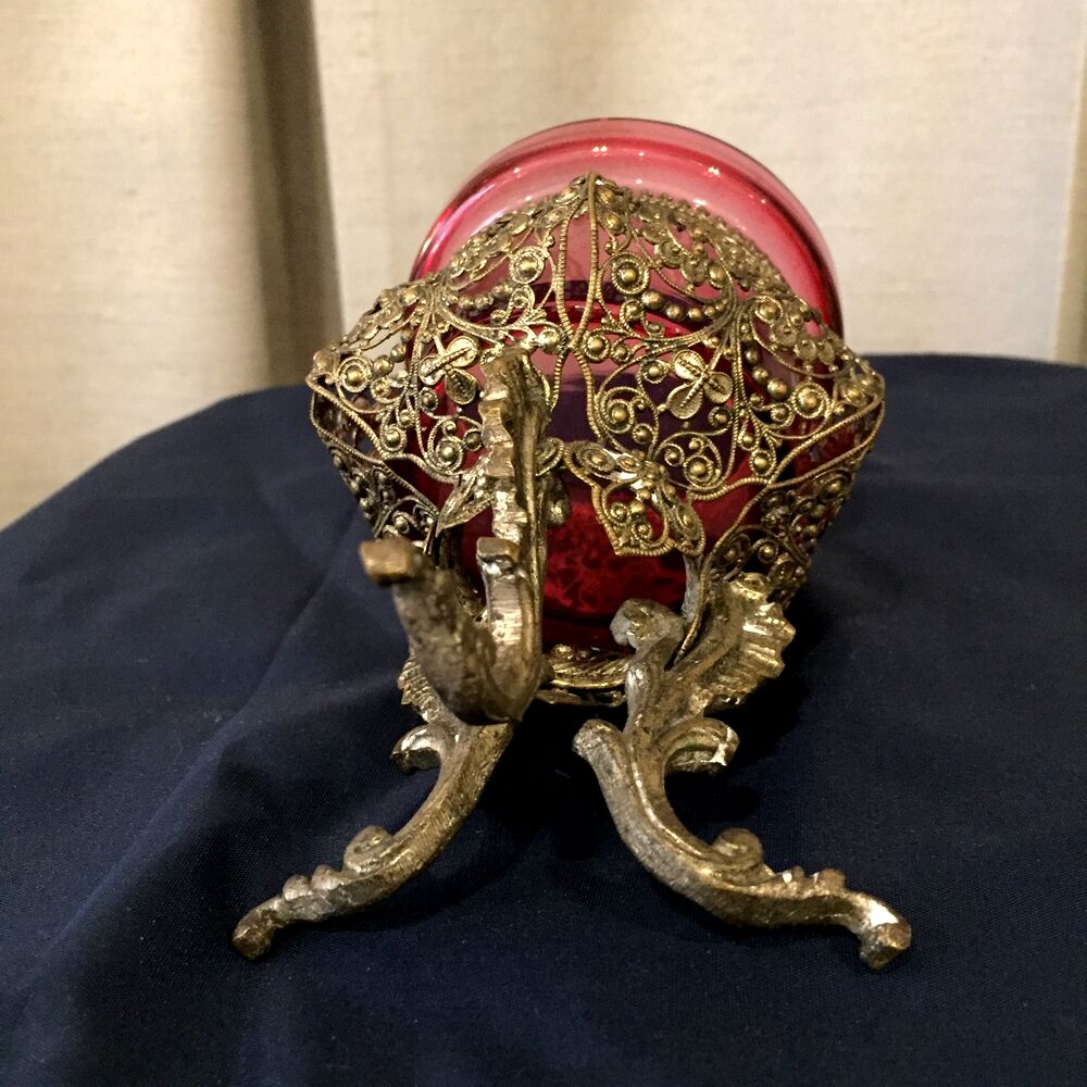 Pilot light or candle holder chrome brass support