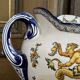 Gien earthenware cache pot from the late 19th century with Renaissance decoration.