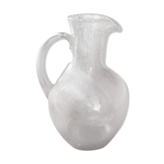 Biot glassware pitcher in opercule circa 1960