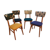 Suite of 4 refurbished Bauman chairs