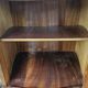 Pair of 1940s Chippendale bedside tables in walnut burl