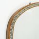 1950s  mirror with mosaic and cherry wood frame