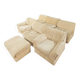 COR Space Age seating group, 1970s, set of 6 armchairs and footstool, cream white