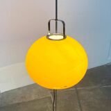 Italian yellow Lucerna floor lamp from the Space Age era, mid-century by Guzzini, 1960s.