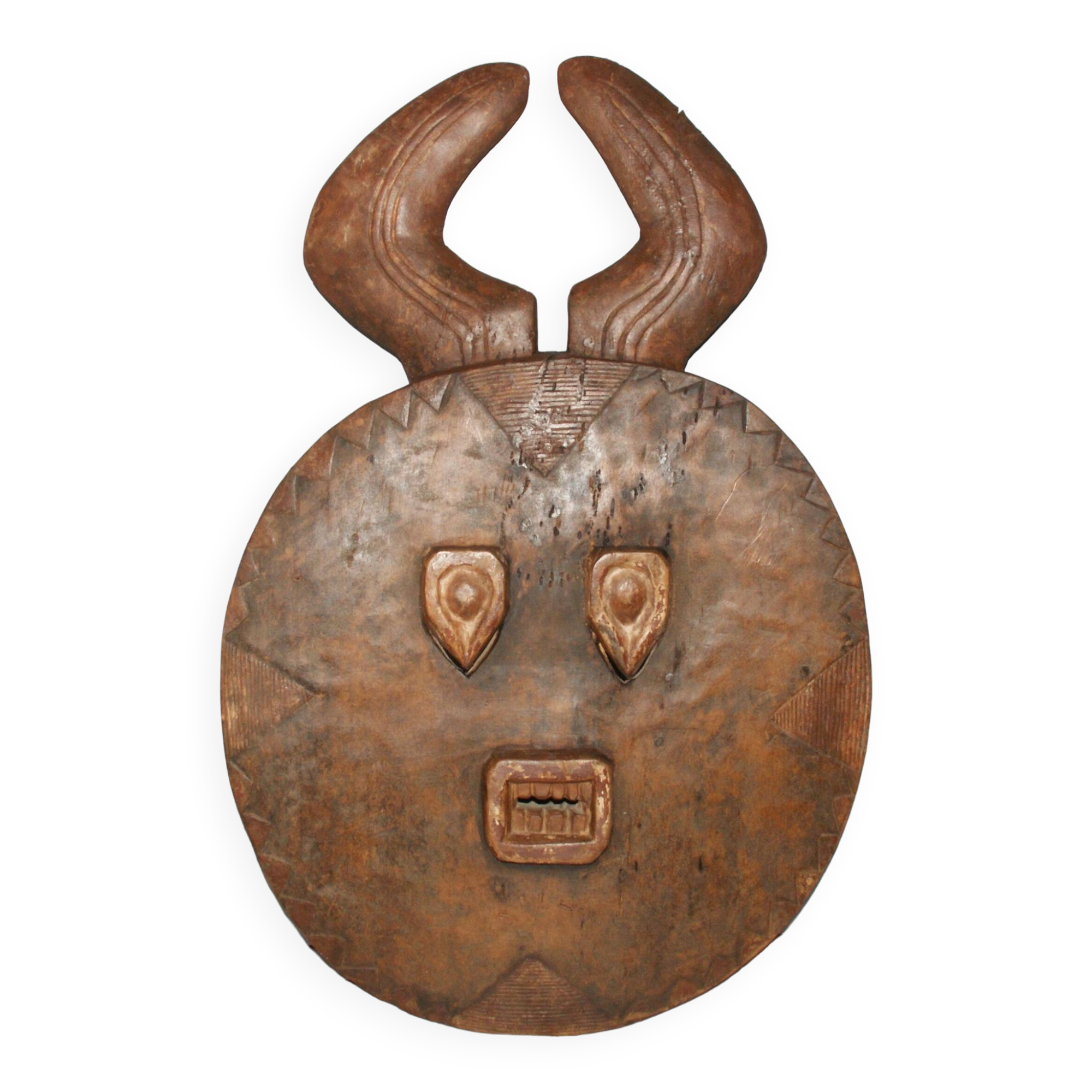 African lunar baoule mask or klé klé (ivory coast)