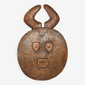 Masque africain baoule lunaire ou kplé kplé (côte d'ivoire)