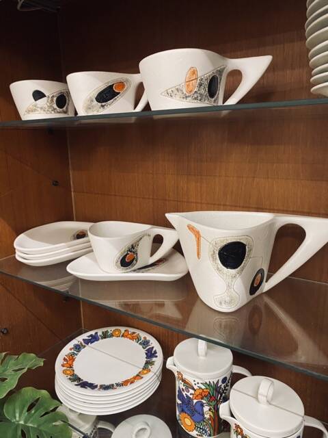 Modernist coffee service, Peter & Denise Orlando, Vallauris, 1950