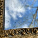 Miroir en bois et stuc doré