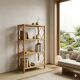 Vintage bamboo and wicker bookshelf, Italy, 1980s