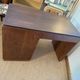 Art Deco desk in wood and walnut veneer.