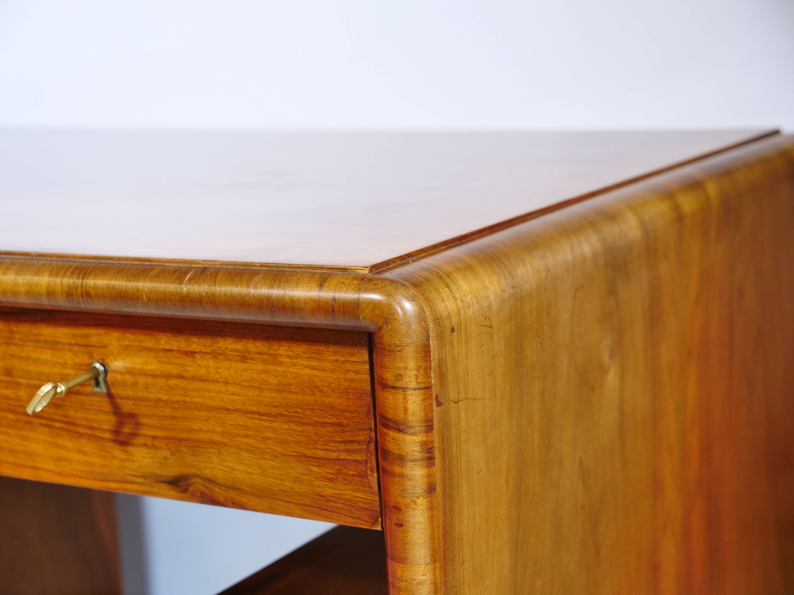 Art Deco Walnut Desk, 1920s