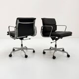 Soft Pad EA217 leather office chair by C. & R. Eames for ICF, 1970