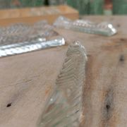 Set of 12 vintage double crystal knife rests with box