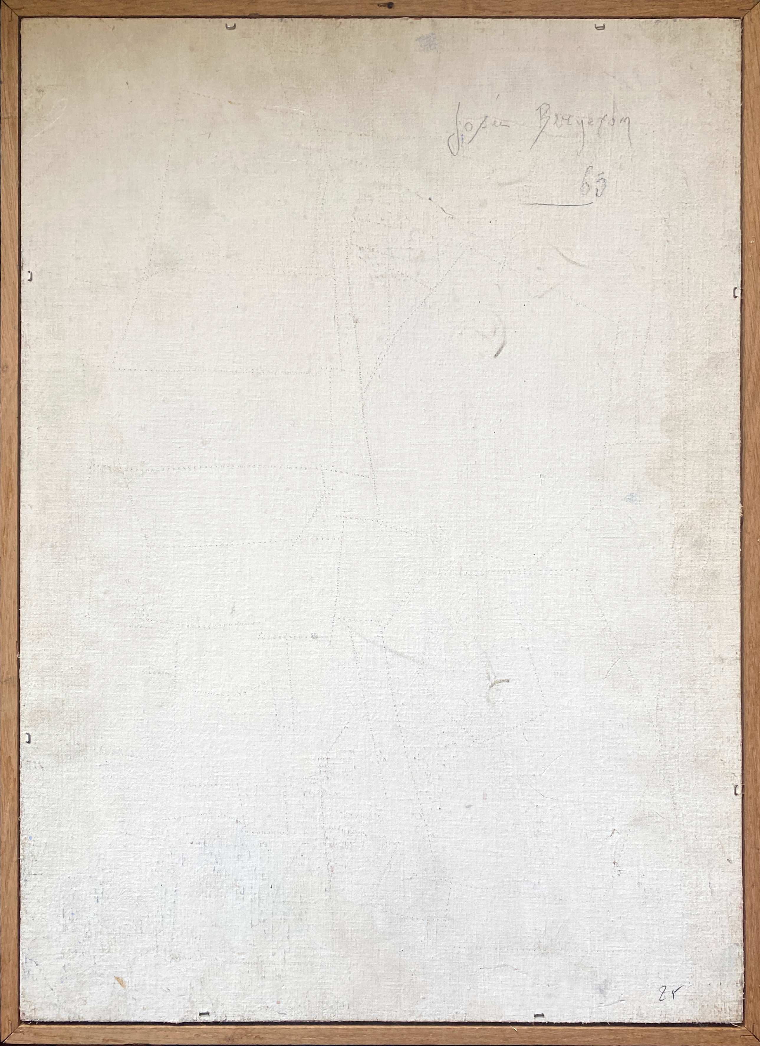 Table "Abstraction" HSP signed J. Bergeron 1965 ec. Poliakoff