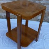 Wooden table and walnut bramble veneer