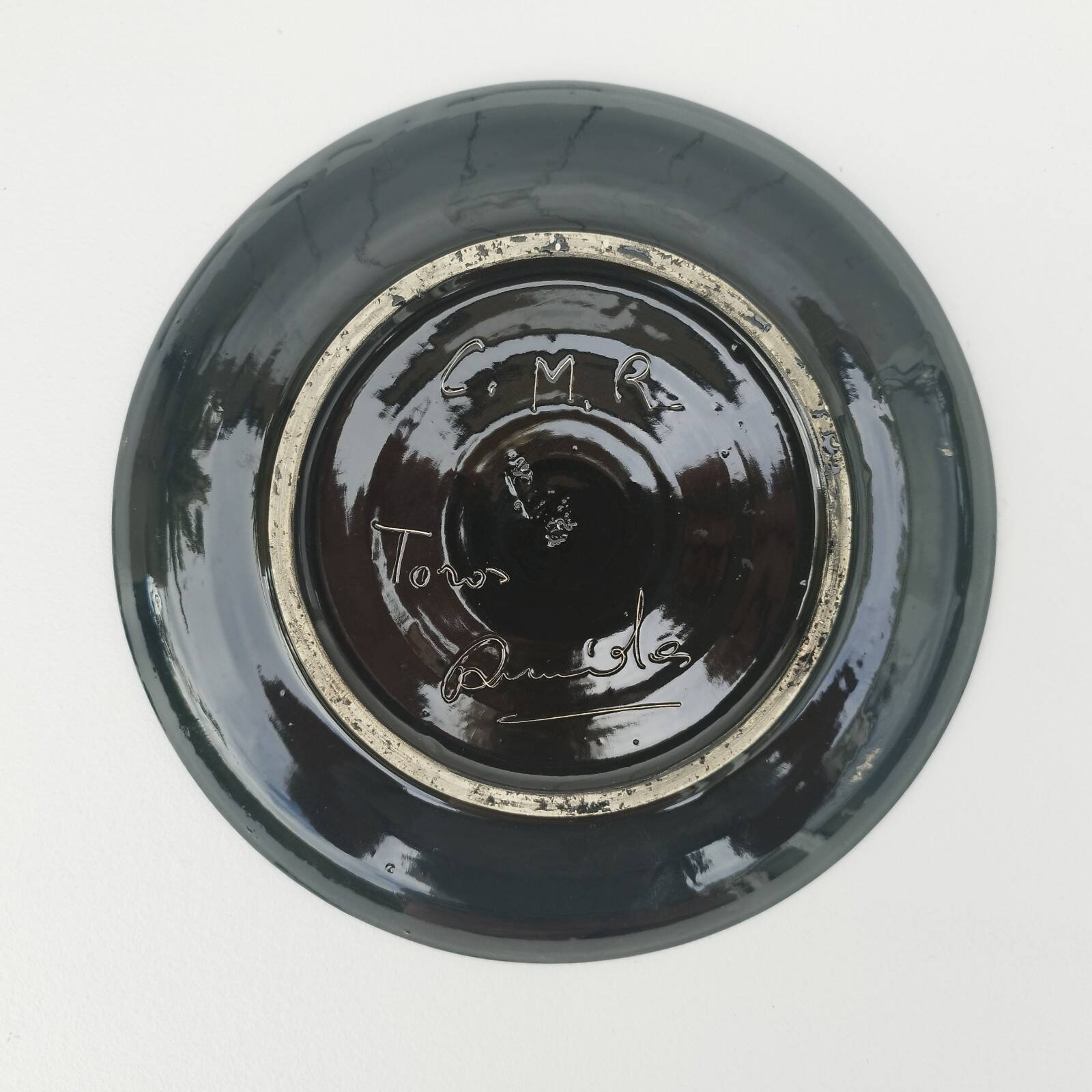 decorative plate vintage bull decor