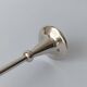 Silver metal candlestick holder