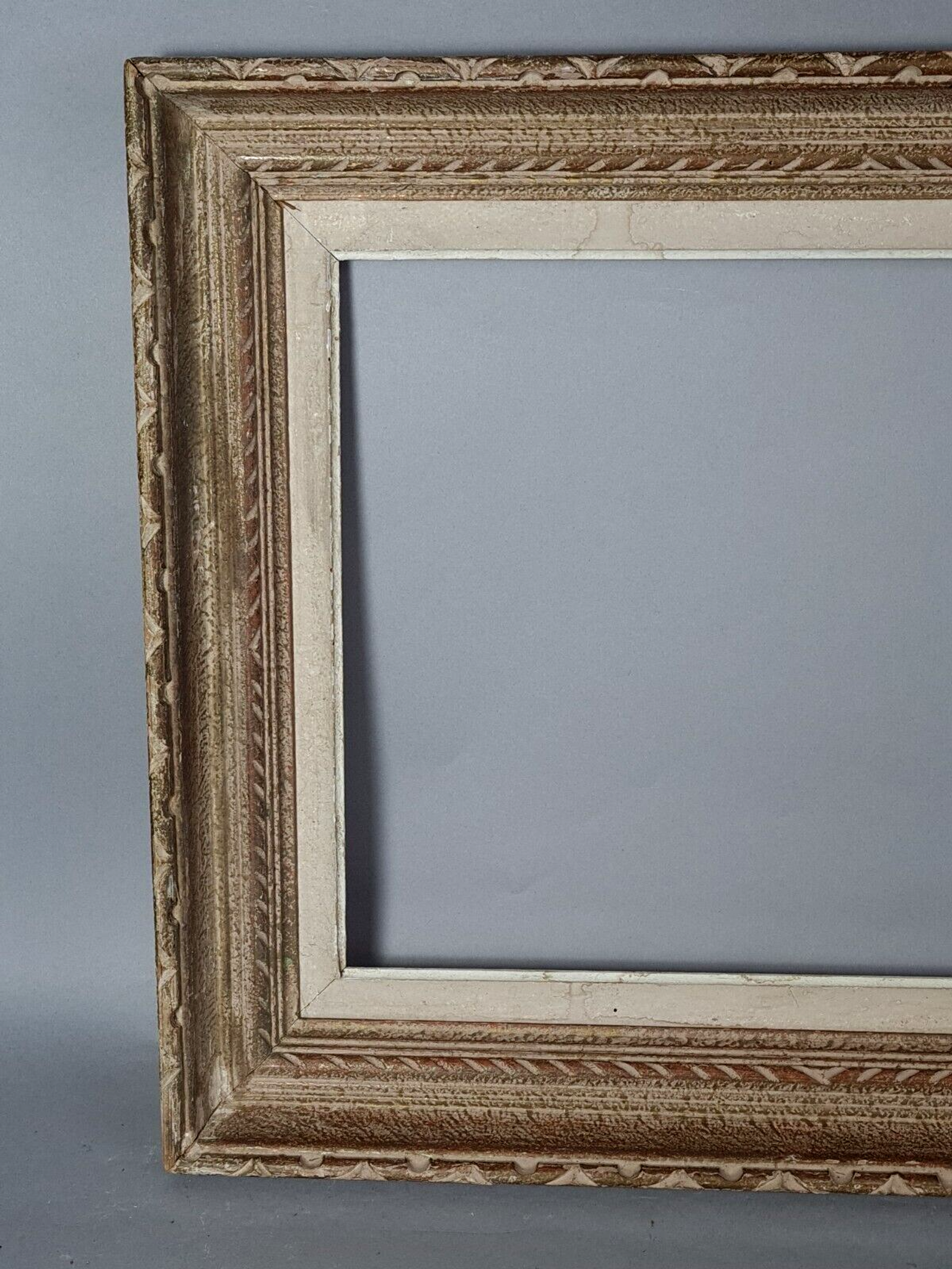 Old frame patinated wood montparnasse 59x47 foliage 46x33 cm circa 1930/50 sb104