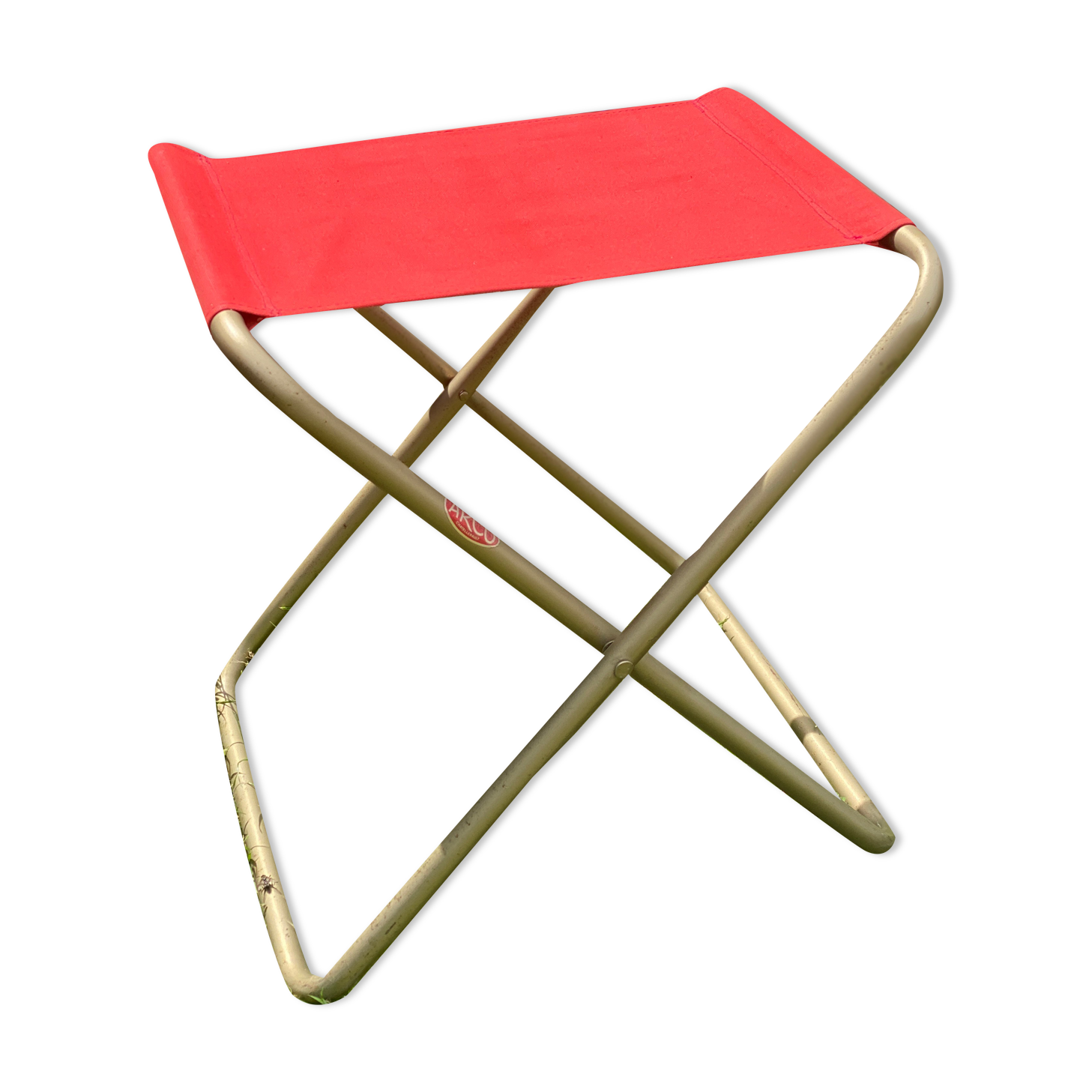 Vintage canvas folding stool