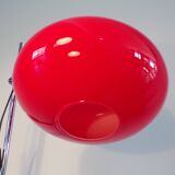 Vintage red globe floor lamp