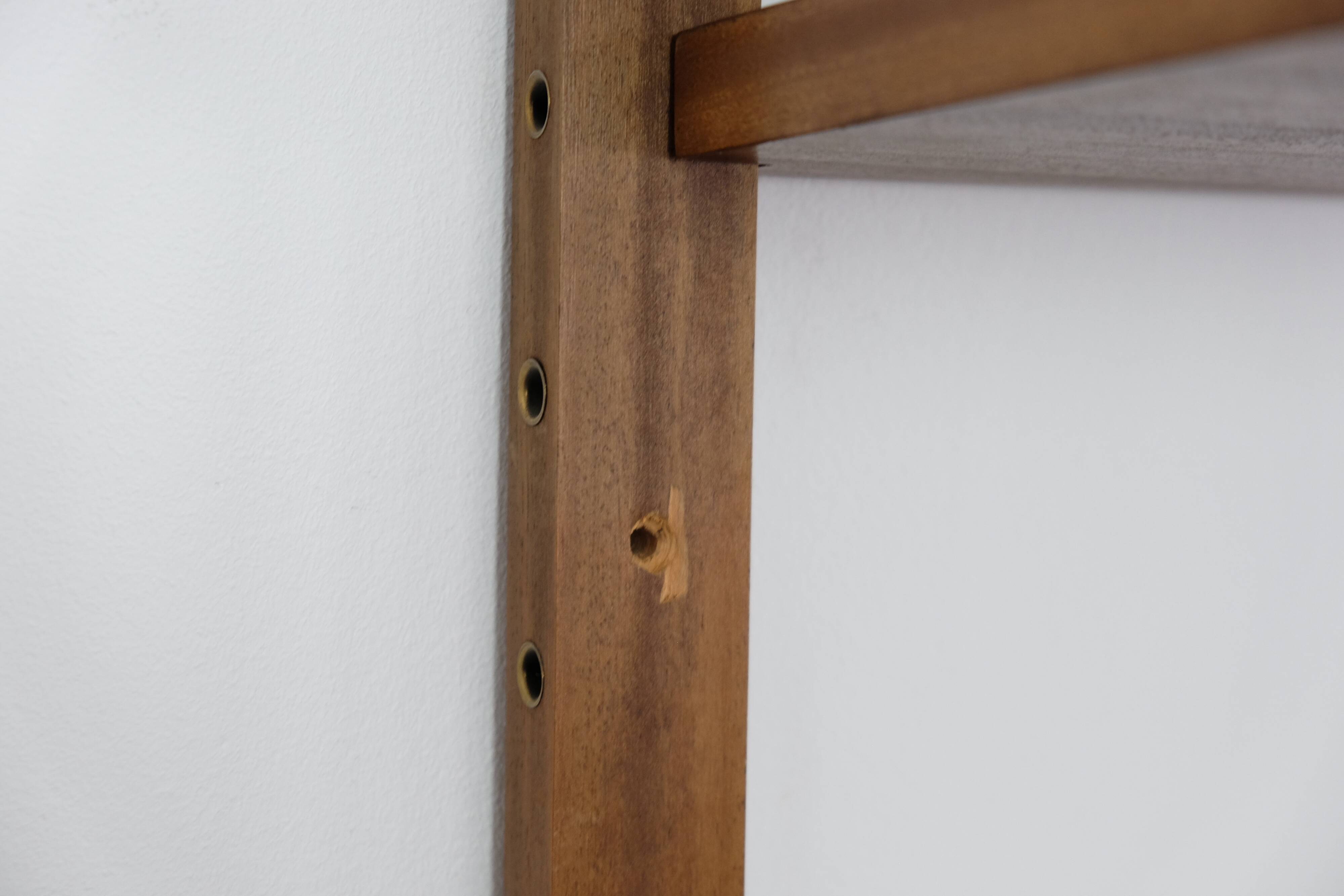 Walnut Wall Unit Shelving System 'Royal System' by Poul Cadovius 60s Danish Design