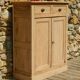 Superb antique Parisian sideboard in solid ash, industrial furniture style.
