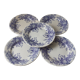 Lot de 5 assiettes plates Terre de Fer U&C Sarreguemines "Rubia" XIXème