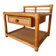 Vintage Maugrion side table in bamboo and rattan