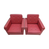 Paire de fauteuils de style bruxellois Tchécoslovaquie 1970