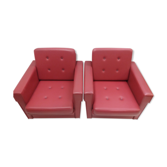 1970 Pair of Brussels style armchairs, Czechoslovakia