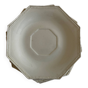 Set de 4 assiettes octogonales perles Creil & Montereau 19e