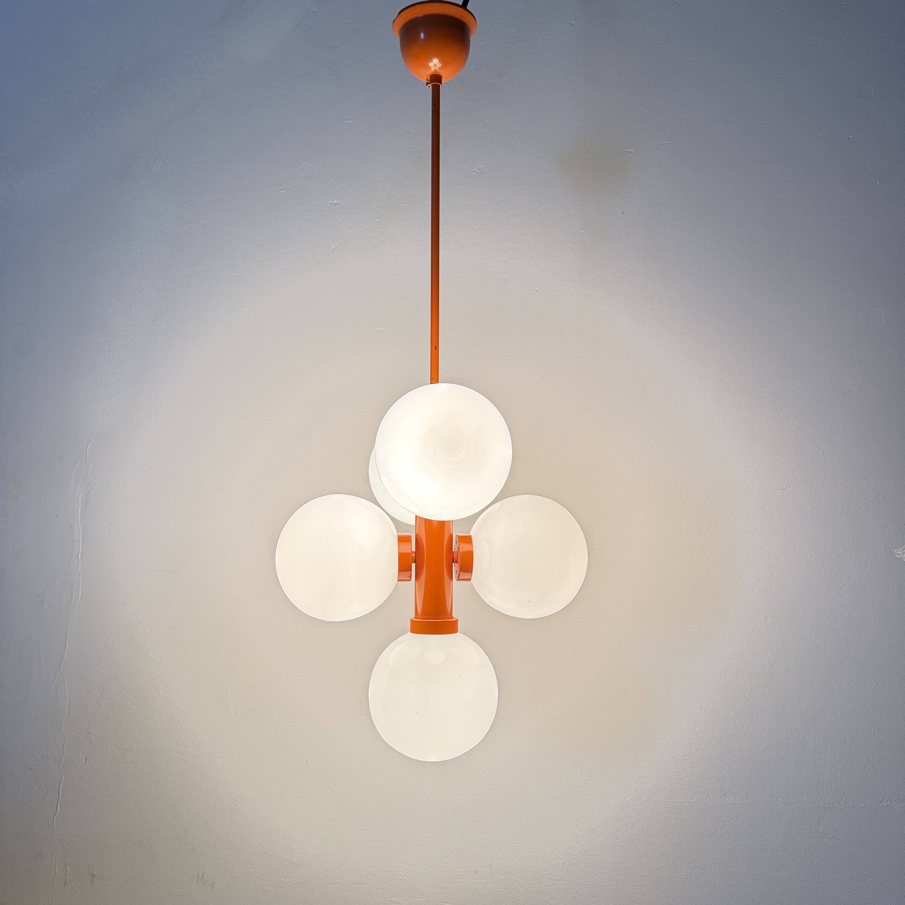 Mid-century atomic sputnik pendant lamp , 1970s