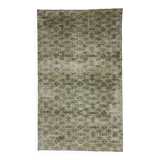 One-of-a-kind turkish handwoven vintage rug - rustic vintage charm 281x 173