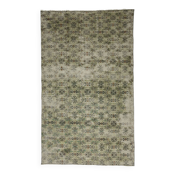 One-of-a-kind turkish handwoven vintage rug - rustic vintage charm 281x 173