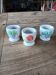 3 old Barbotine egg cups