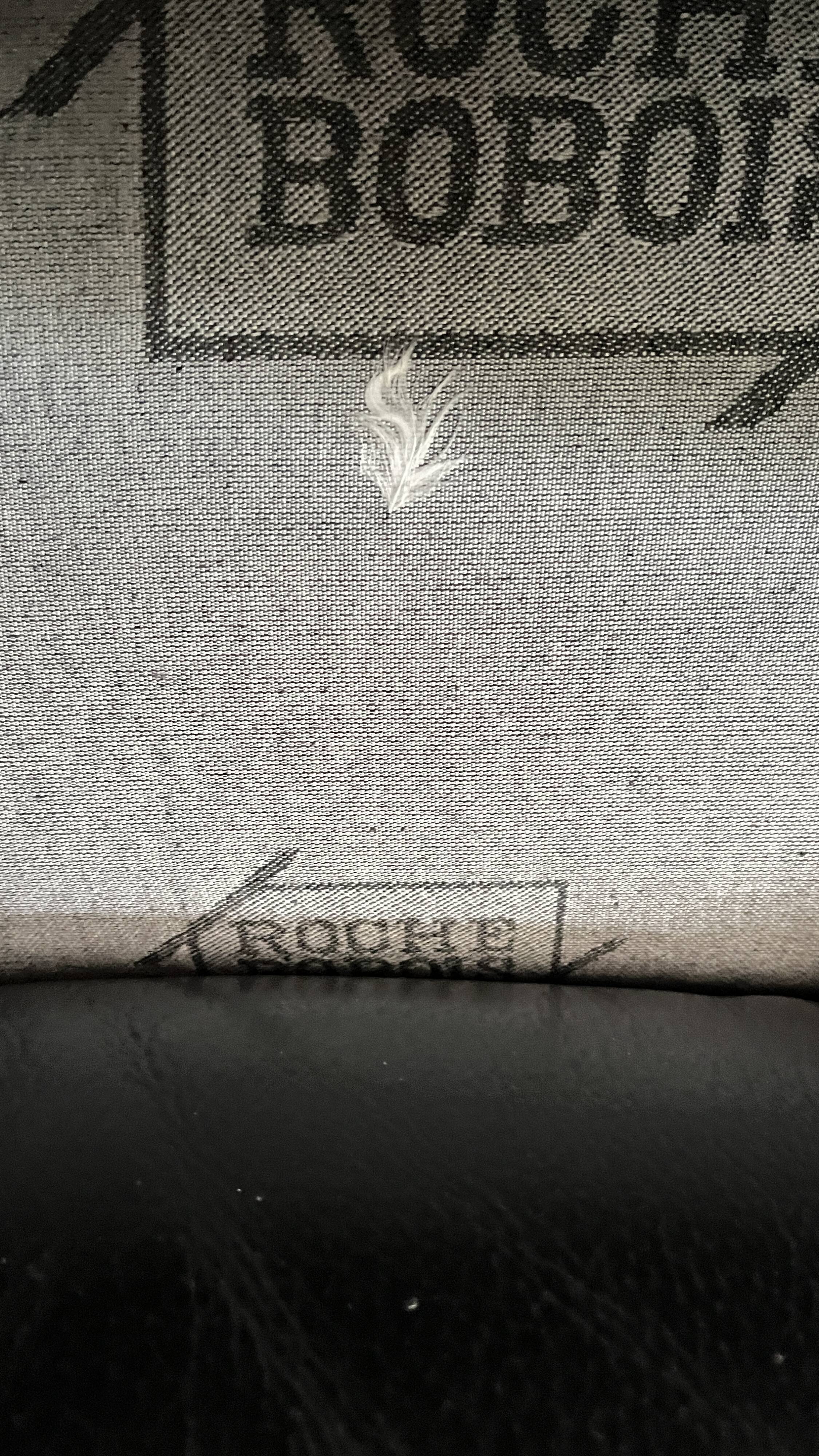 Rococo leather sofa by Roche Bobois