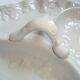 Flat compartmentalized philippe deshoulières porcelain white patterns in relief