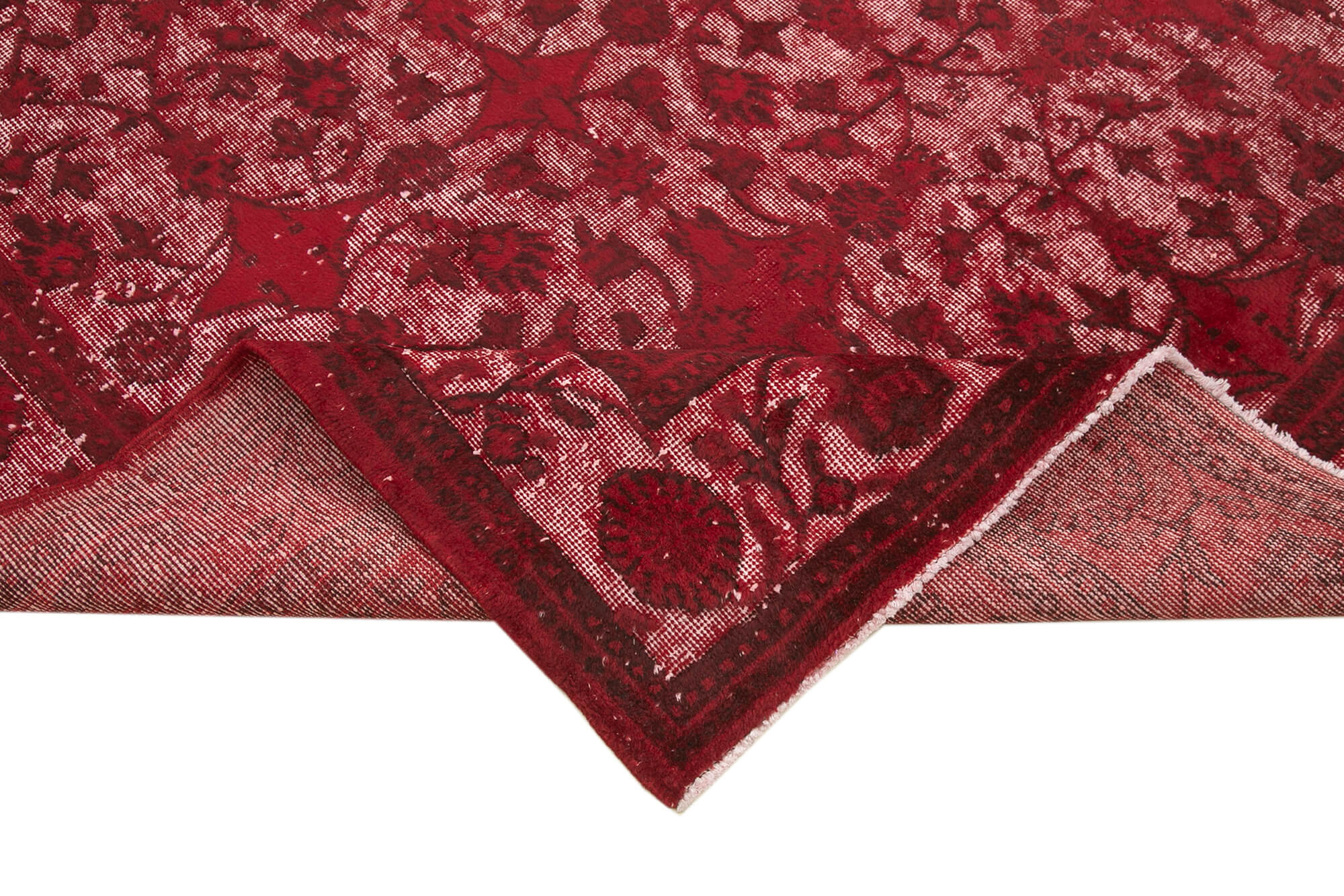Hand-Knotted Bohemian Turkish 1980s 216 cm x 309 cm Red Carpet