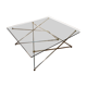 Glass and chrome coffee table