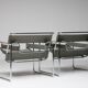 Wassily chair in grey leather by Marcel Breuer for Gavina, 1960, signed.
