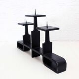 Modernist cast iron candle holder