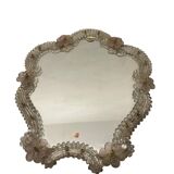 Pink Venetian Murano Glass Table Mirror 1960’s