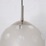 Curtained glass globe suspension
