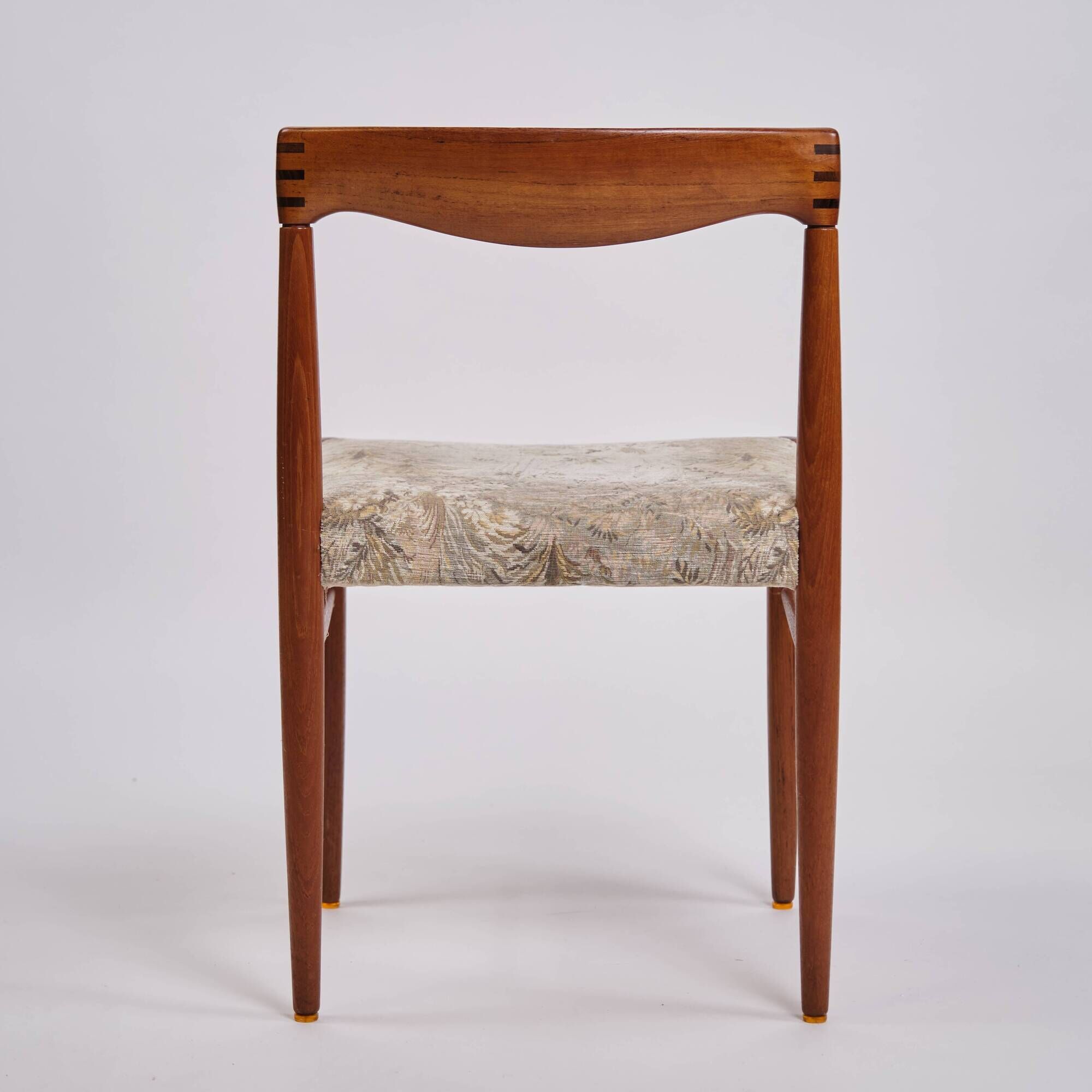 Set of six dining chairs - teak & light upholstery - Henry W. Klein - Bramin - 1960s