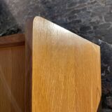 Light oak sliding door wardrobe, 1960