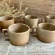 6 tasses en grès de Brenne France