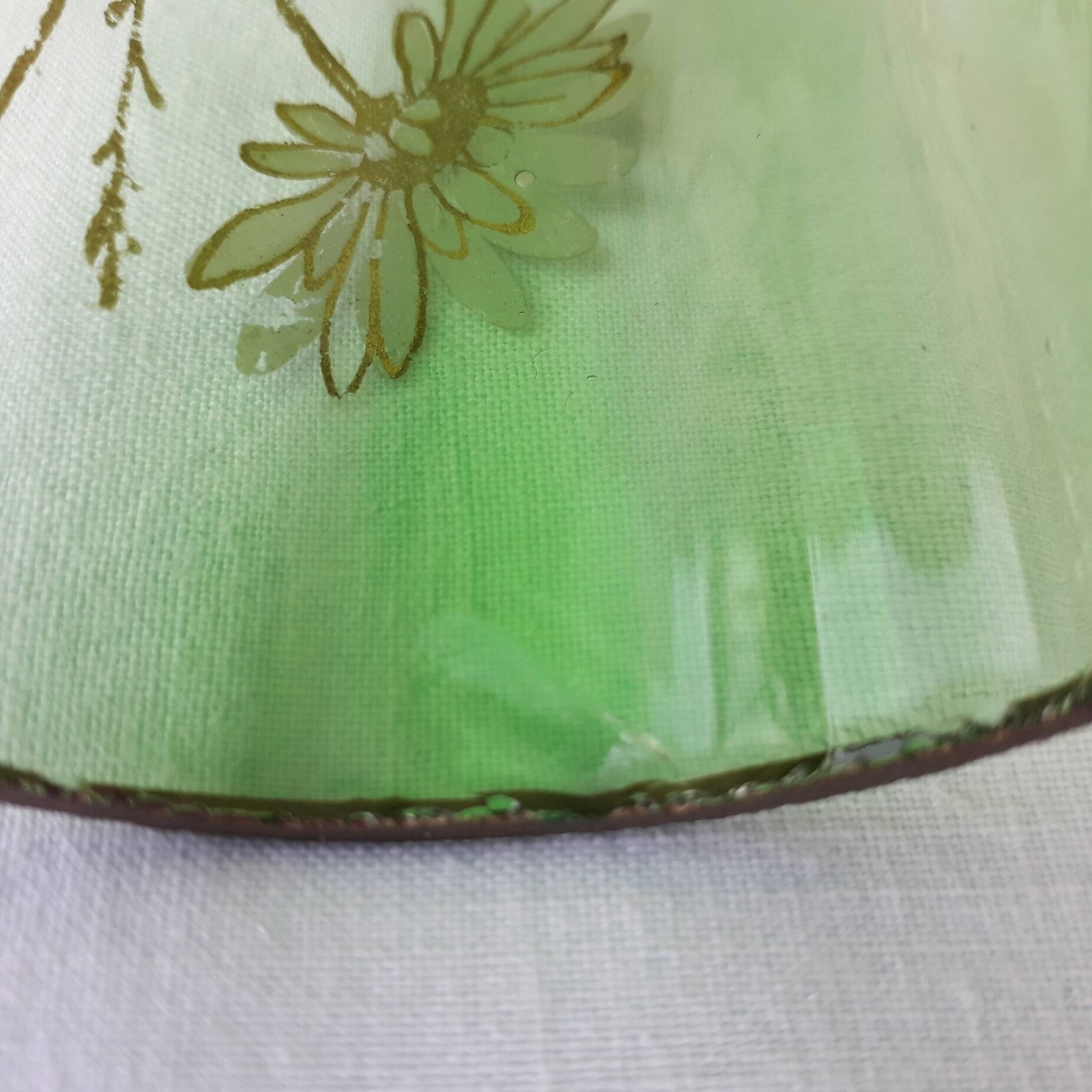 Enamelled glass vase