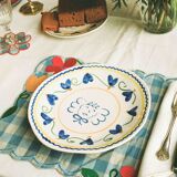 Angel fleur dinner plate blue