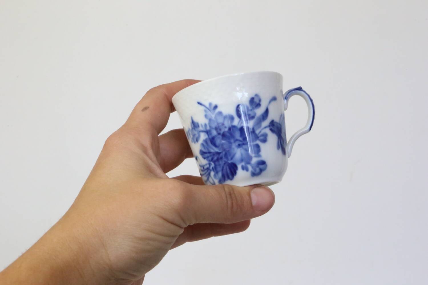 Pair of Blue Flowers Royal Copenhagen cups